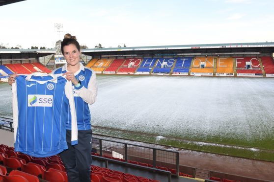 St Johnstone WFC captain Jade McDonald with the new strip.