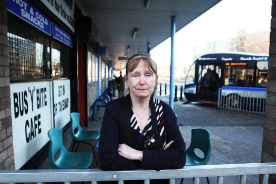 Lease holder Mary Graham outside the cafe beside the bus station.