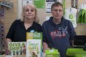 Shop Manager Lynda Stuart and Sandy Simpson at the Montrose branch