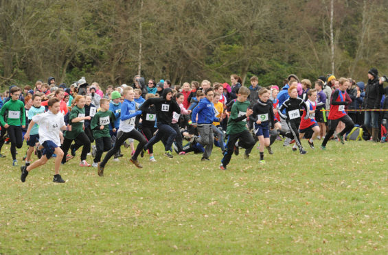 The cross country championships at Perth racecourse.