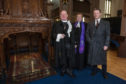 Rt Rev Dr Derek Browning, Abbey Minister Rev MaryAnn Rennie, and  Lord Charles Bruce