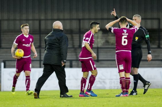 Dick Campbell on the pitch at Ayr.