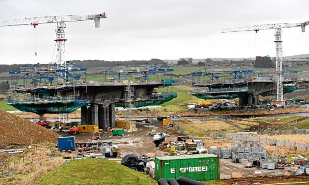 Work progressing on the AWPR near Dyce