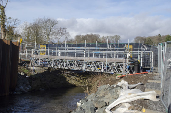 The River Almond bridge has needed to be rebuilt as part of the development.