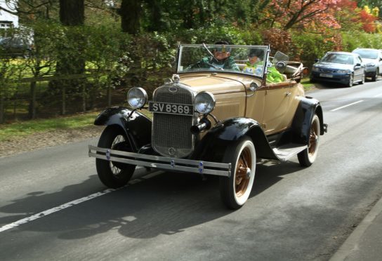 .A class car in last year’s Drive It Day at Blairgowrie.