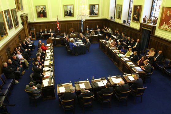 A budget meeting at the City Chambers