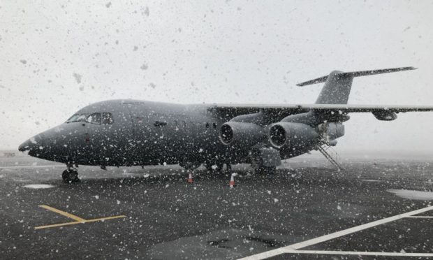 The BAe146 at Dundee Airport