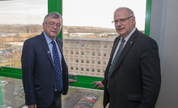 Joint council leaders David Alexander (left) and David Ross.