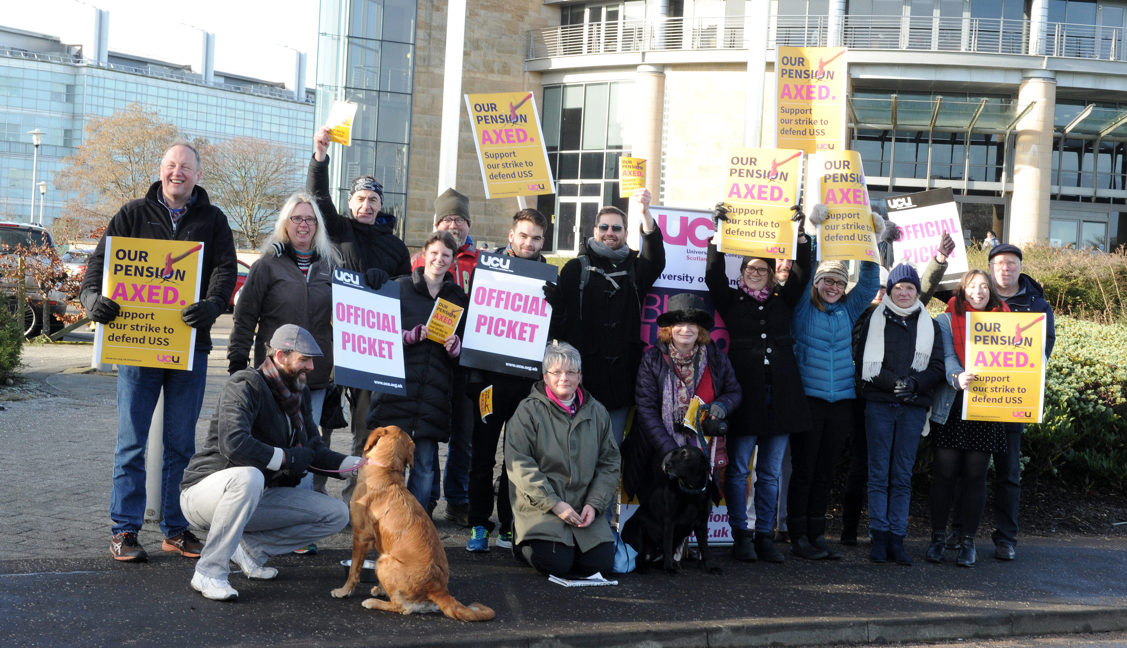 Campaigners picket outside St Andrews University