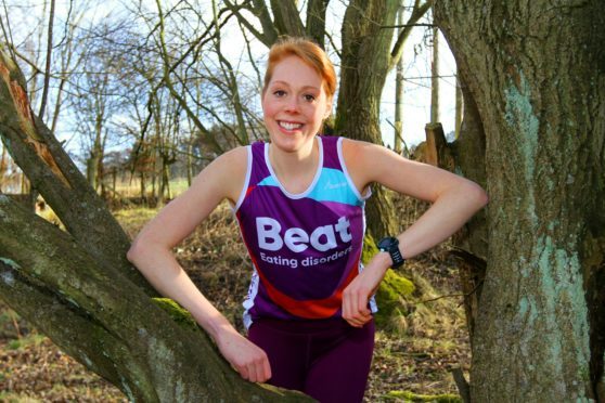 Laura during a training run in Forfar.