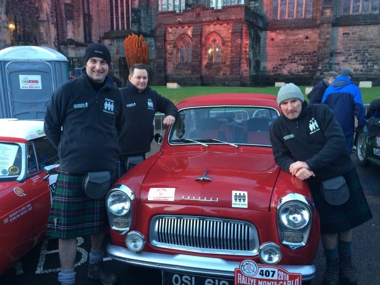 Carnoustie's Kilts to Carlo crew of Stephen Woods, David Tindal and Alan Falconer