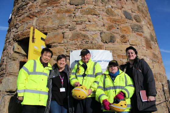 L-R Henry Sun, Lesley McNaughton, John Kinsman, Anne Kinsman and St Andrews cluster venue manager Louise Logan