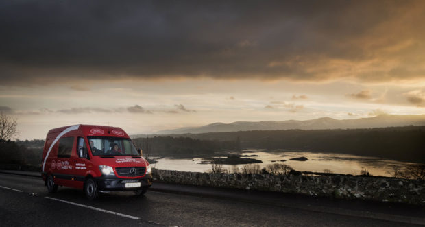 Bangor Post Office postmaster Brian Charlton drives a new mobile Post Office van, which has been created to reach those without a Post Office nearby. The same sort of thing may be coming to Fife and Perthshire.