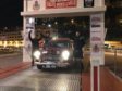 The Ford Prefect of David Tindal, Alan Falconer and Stephen Woods at the Monte Carlo finish line