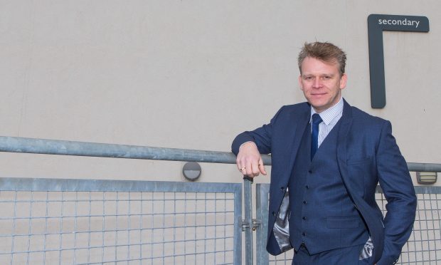 Head Teacher Stuart Clyde outside The Community School of Auchterarder.