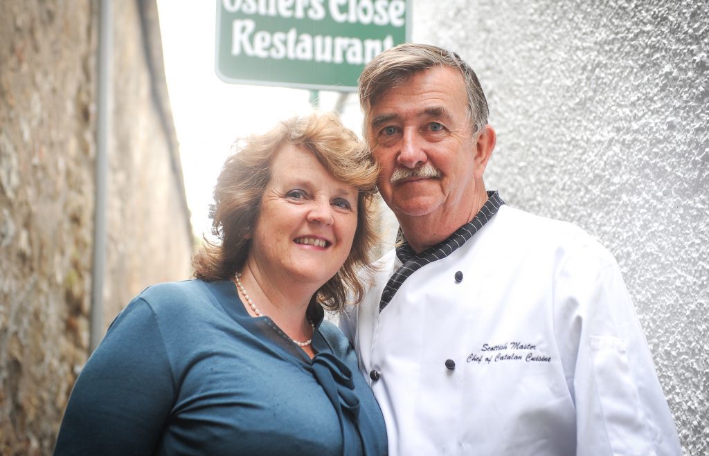 Amanda and Jimmy Graham, owners of Ostlers Close Restaurant in Cupar
