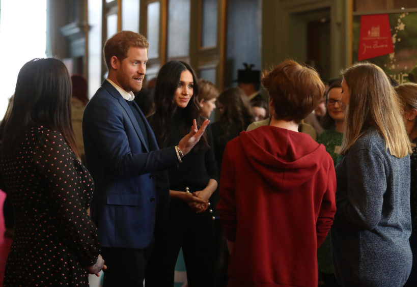 Prince Harry and Meghan Markle at the Palace of Holyroodhouse