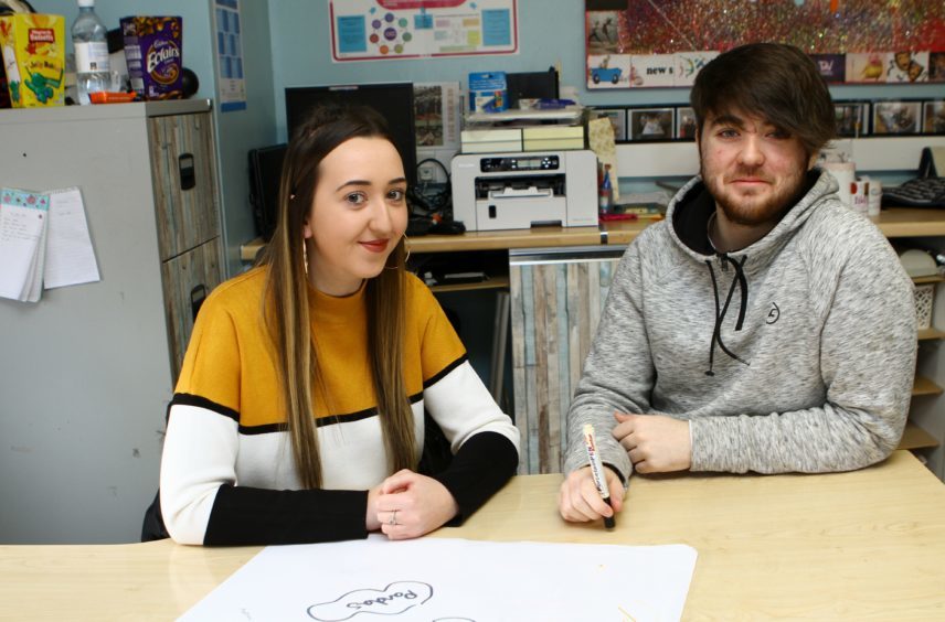 Kelsey McLellan - CLD student and Matthew Johnston - Caretaker and Youth Worker at Rock Solid in Douglas, Dundee