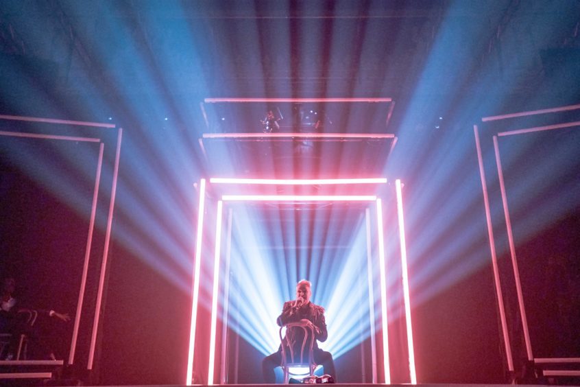 Andy Bell of Erasure performing at Caird Hall in Dundee.