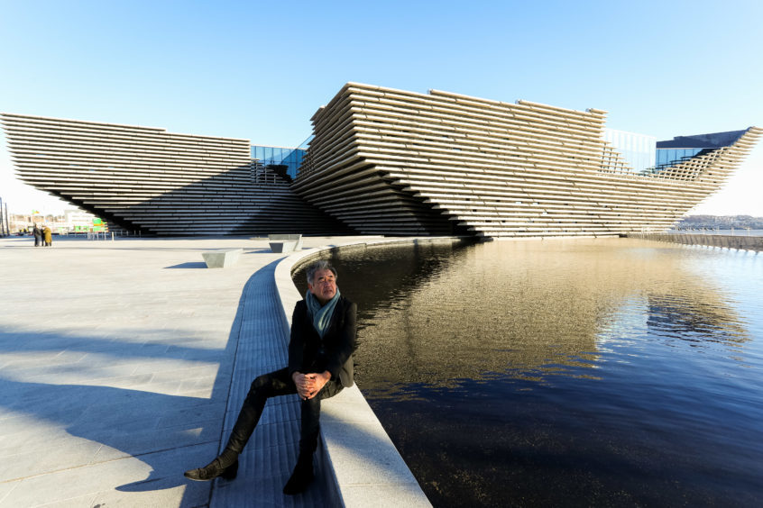 Architect Kengo Kuma pictured outside V&A Dundee.