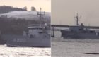 The HNLMS Mercuur departs Dundee