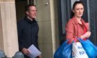 Frank Watt and Cheryl Johnstone leaving Dundee Sheriff Court in February