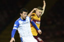 Joe Shaughnessy in action at Motherwell.