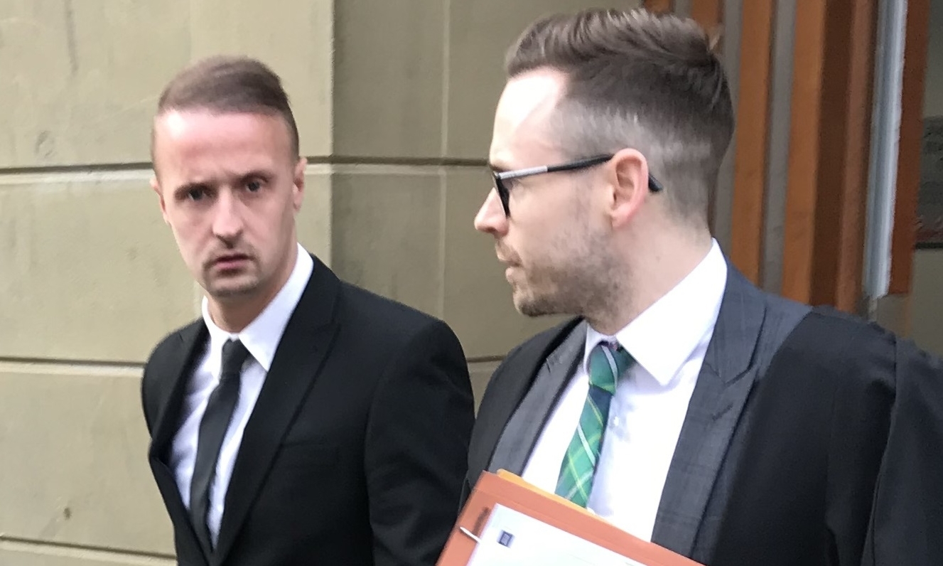 Leigh Griffiths outside the court on a previous occasion