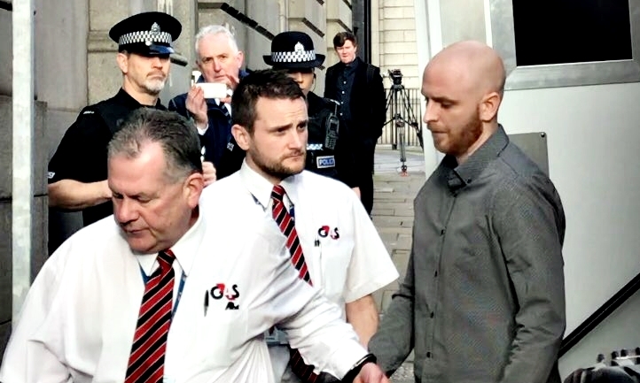 Robbie McIntosh arrives at the High Court in Aberdeen.