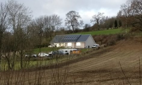 The house at the centre of the planning row near Kinloch.