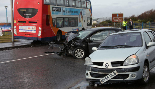 Road accidents in Angus have increased.