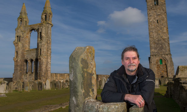 Richard Falconer, author and Ghost Tour operator at St Andrews Cathederal