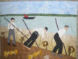 Dutch dyke builders on the River Tay by Norma Hill.