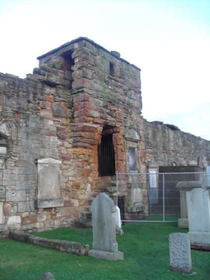 The Haunted Tower at St Andrews Cathedral where 10 coffins were found entombed in the 19th century