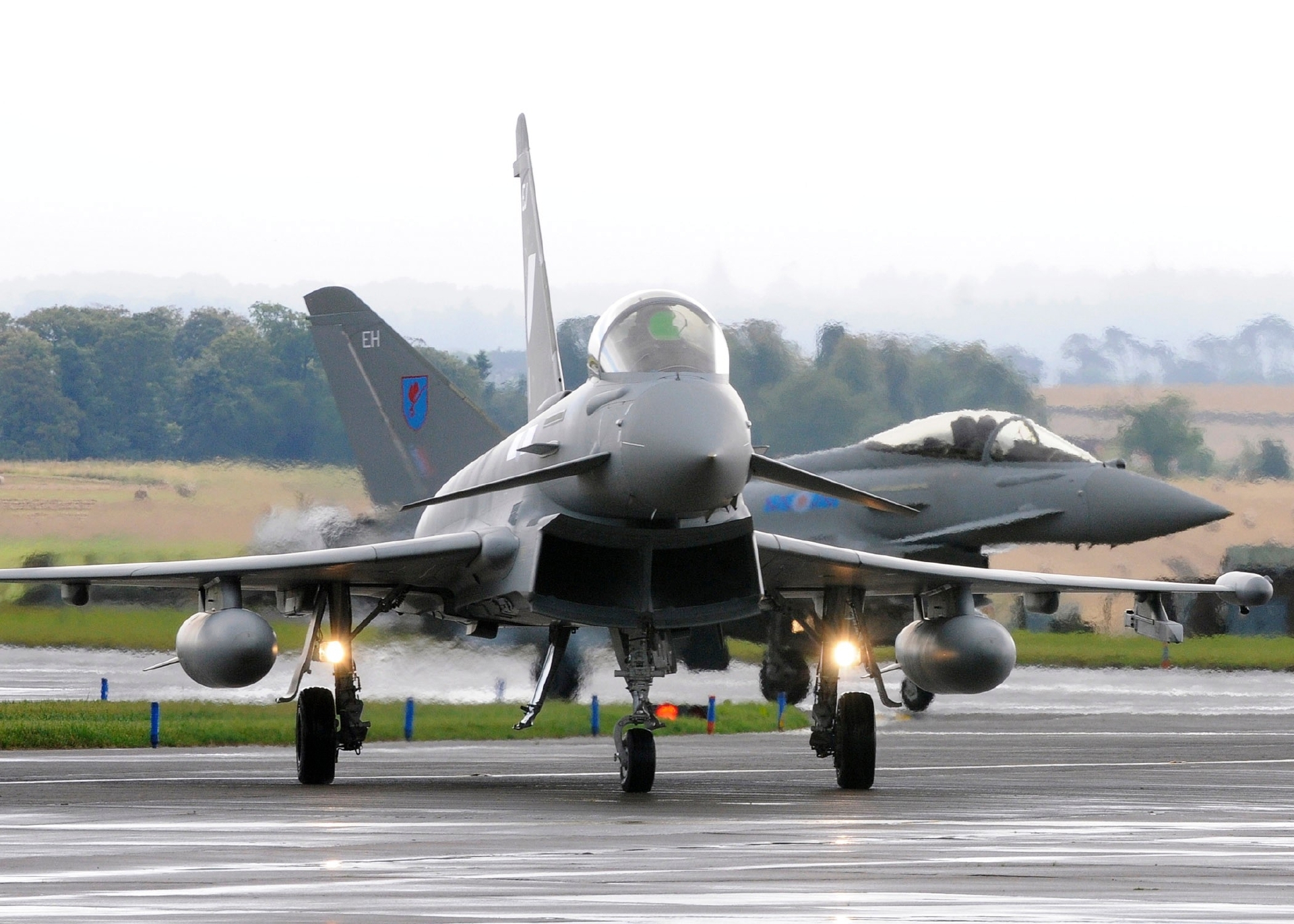 An RAF Typhoon at its former home in Leuchars