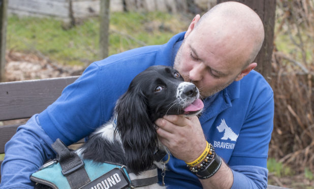 Paul Wilkie with springer spaniel Irma.