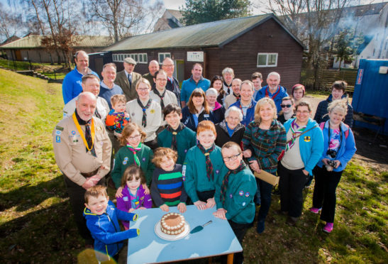 Celebrations at the Scout hall.