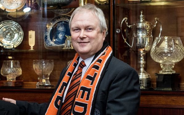 Mike Martin in the Tannadice boardroom.