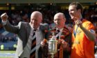 Peter Houston, Stephen Thompson and captain Andy Webster with the Scottish Cup in 2010.