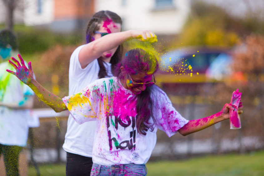 Indian Holi festival was celebrated in Dundee on Sunday