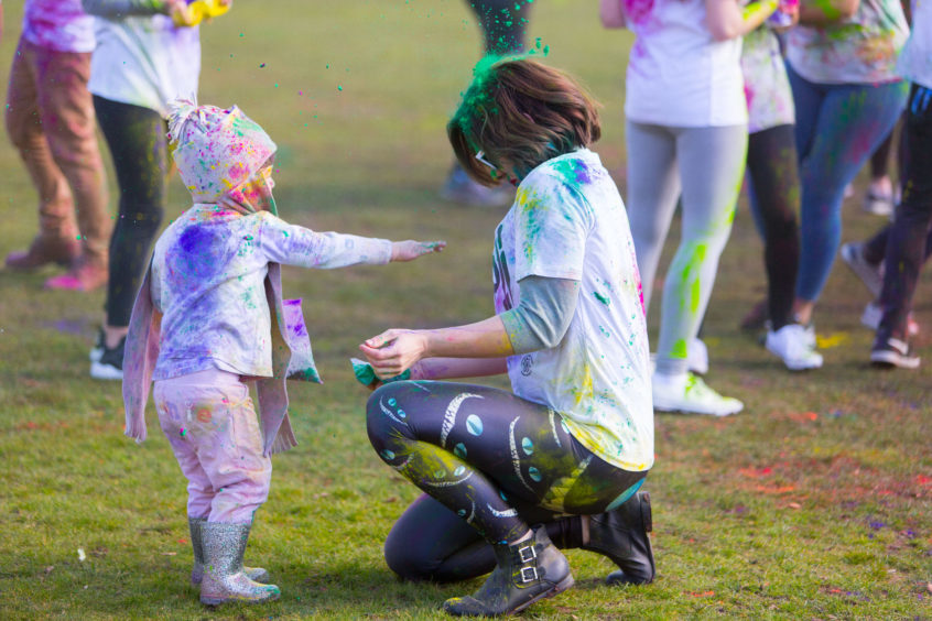 All ages took part in the colourful event