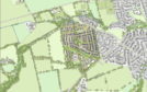 An indicative masterplan showing the area earmarked for development.