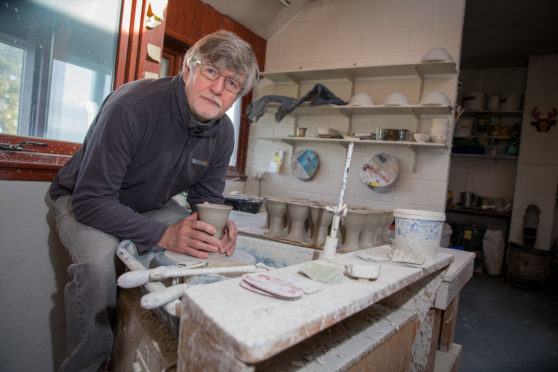 George Young of St Andrews Pottery who will be affected by the ongoing LPG gas supply problem in North East Fife as his Kiln is gas powered.