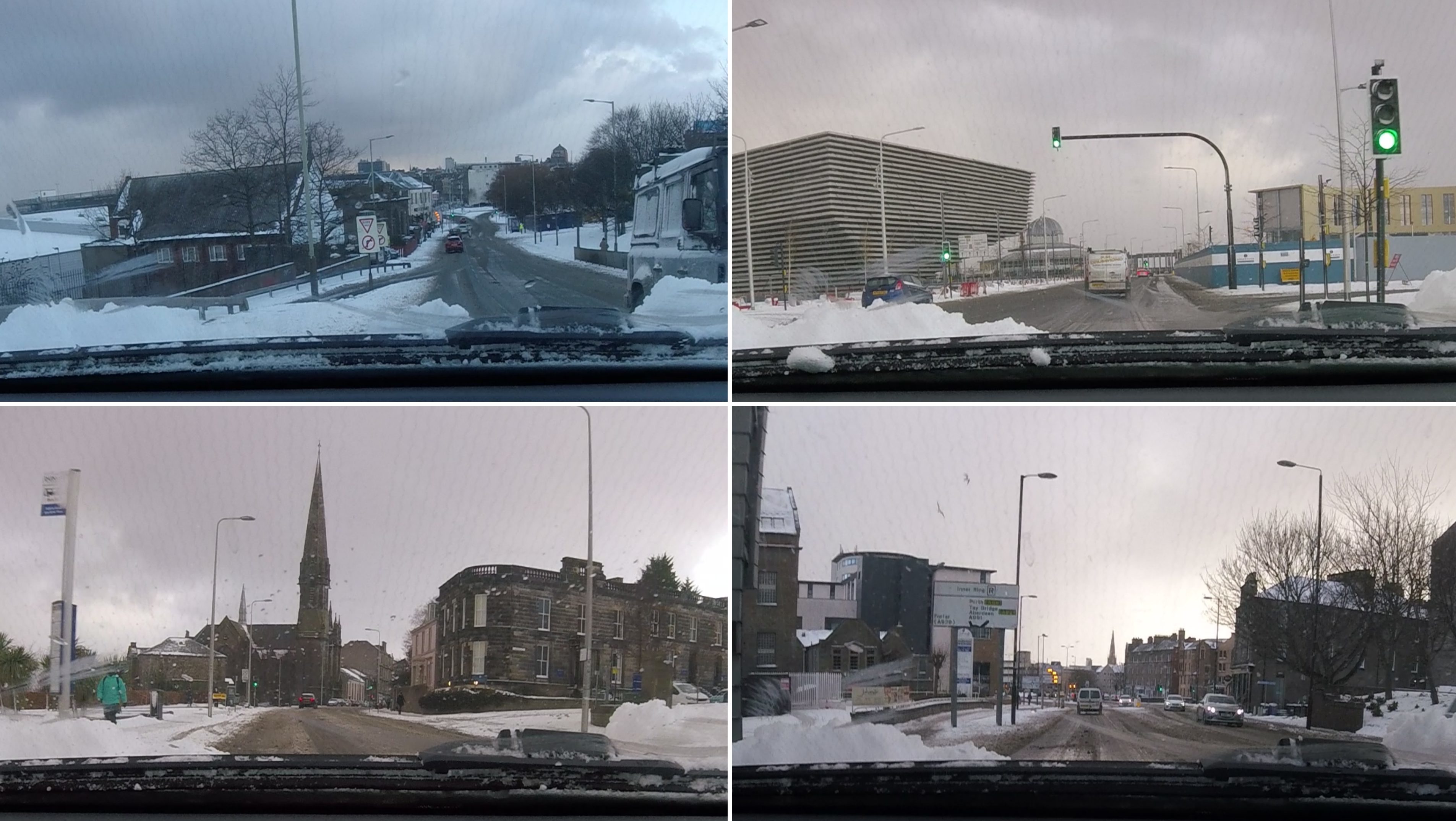 Dundee's empty roads on Thursday morning