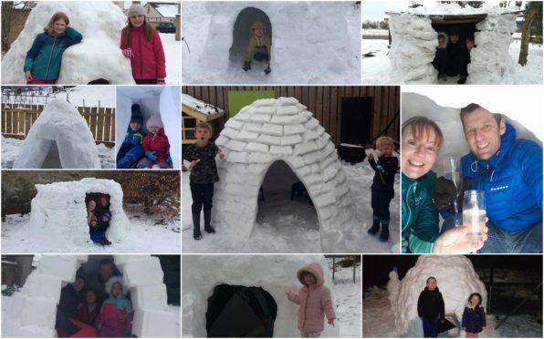 Some of the igloo photos sent in to The Courier.