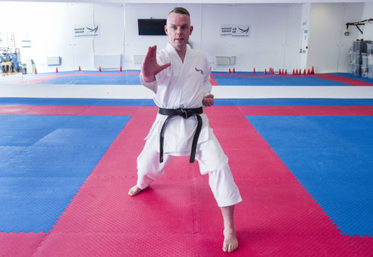 Roy O'Kane in action at the Kanzen dojo.