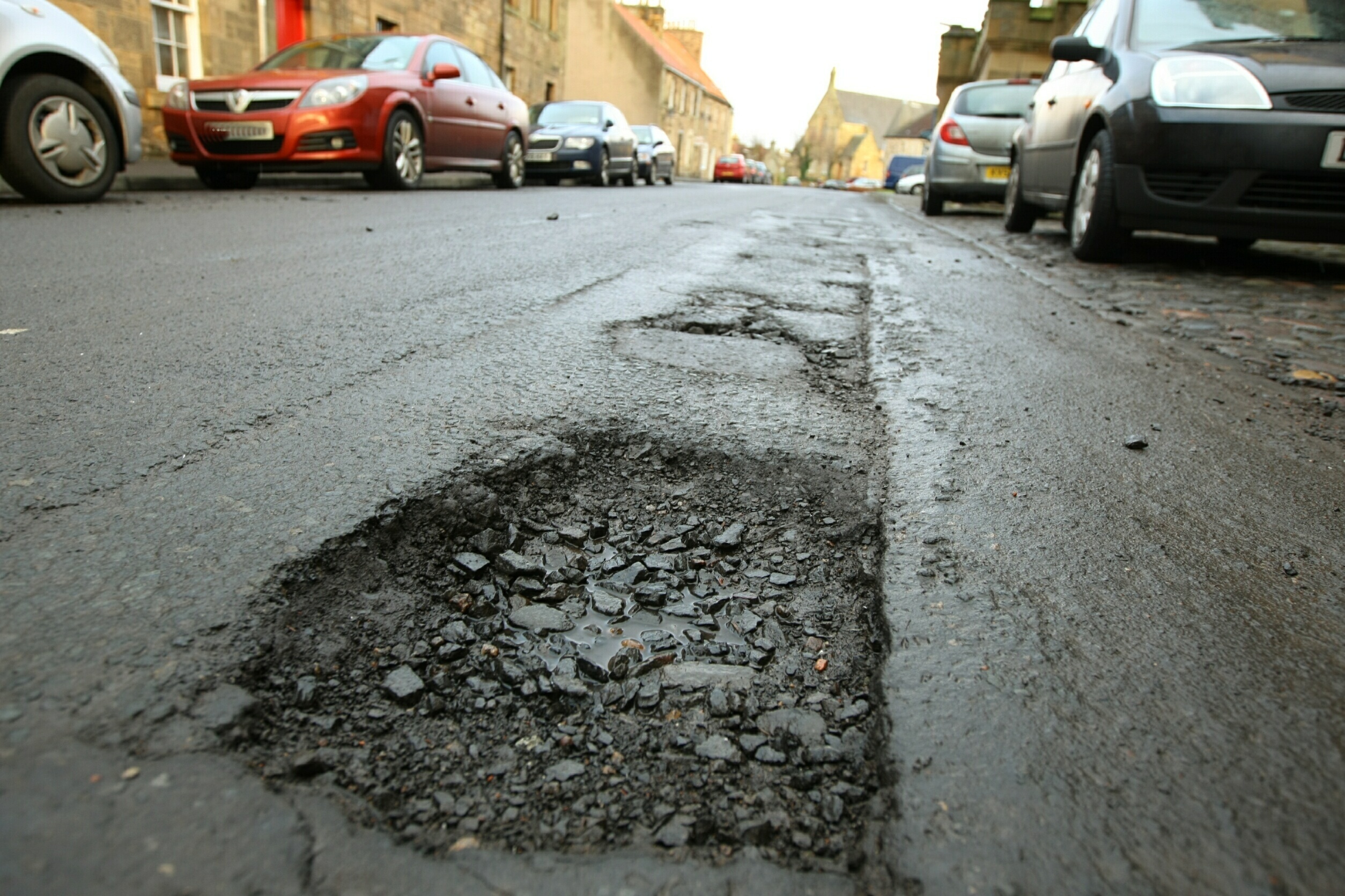 The public's perception is generally that potholes are getting worse - and this one in Cupar was a monster.