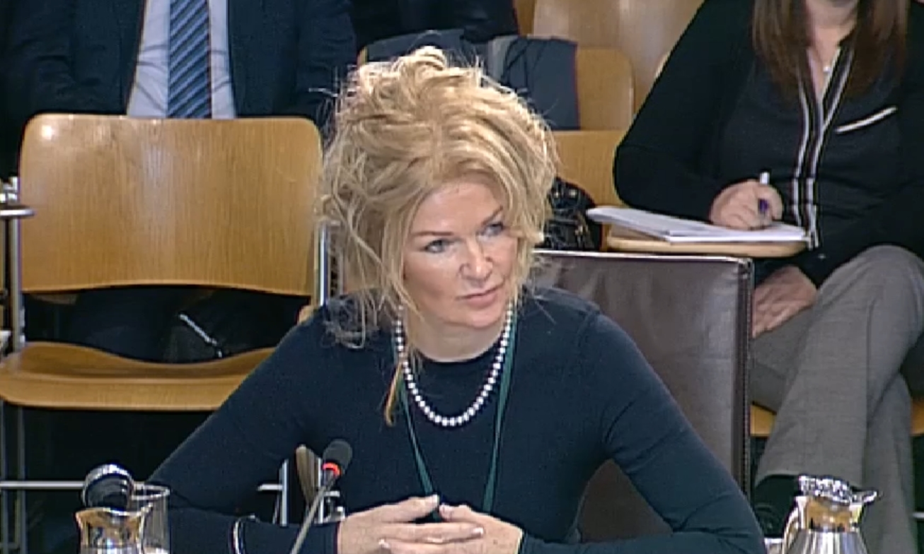 NHS Tayside chief executive Lesley McLay appearing before Holyrood's Public Audit and Post-legislative Scrutiny Committee last week.
