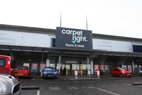 Carpetright at  Kingsway West Retail Park in Dundee.
