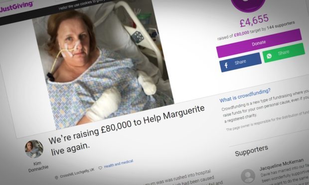 The family hope to raise £80,000 for Marguerite.